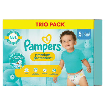 Pampers Premium Protection Luiers Trio Pack Maat 5 -  102 Stuks